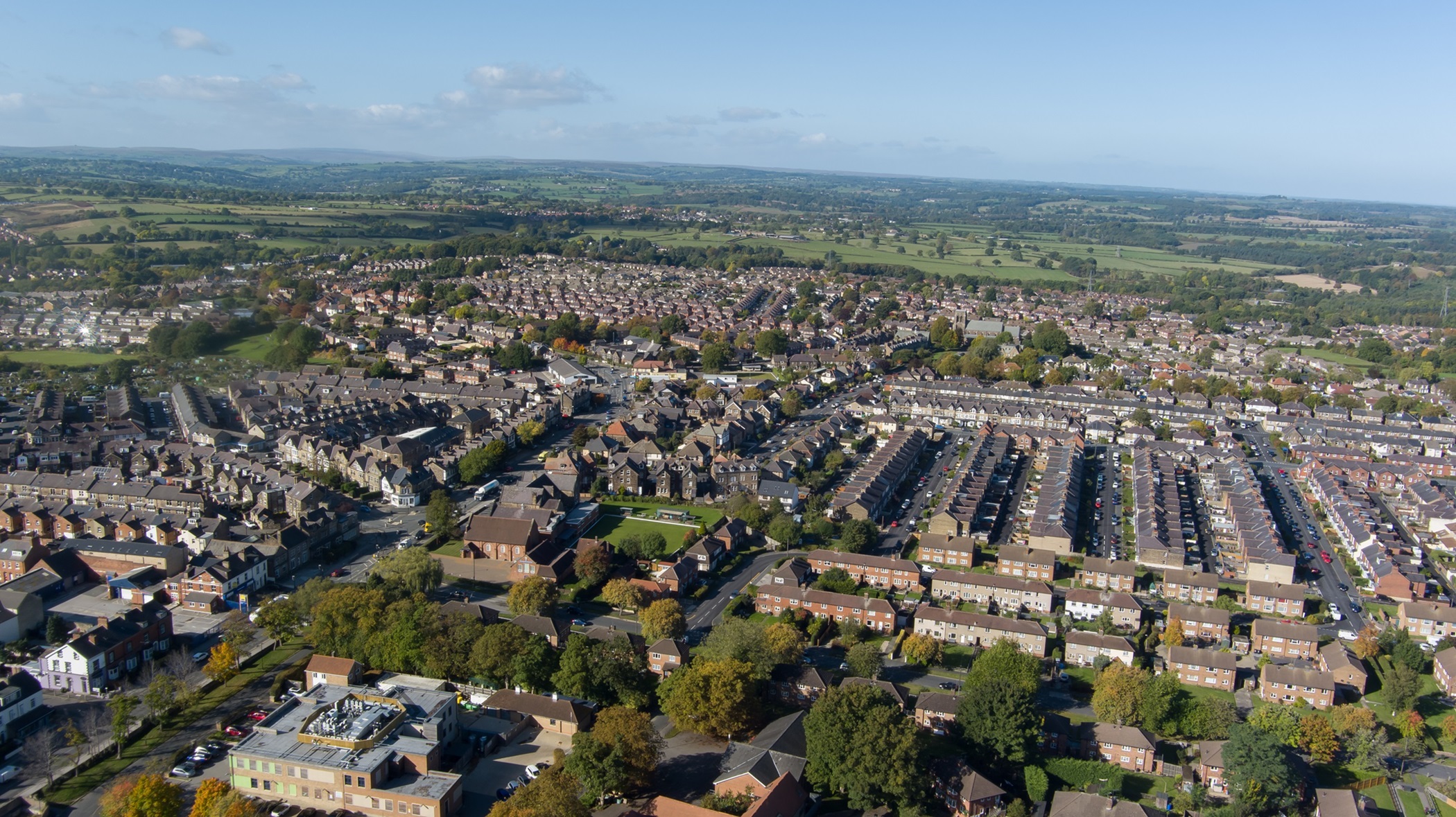 An aerial view of Harrogate