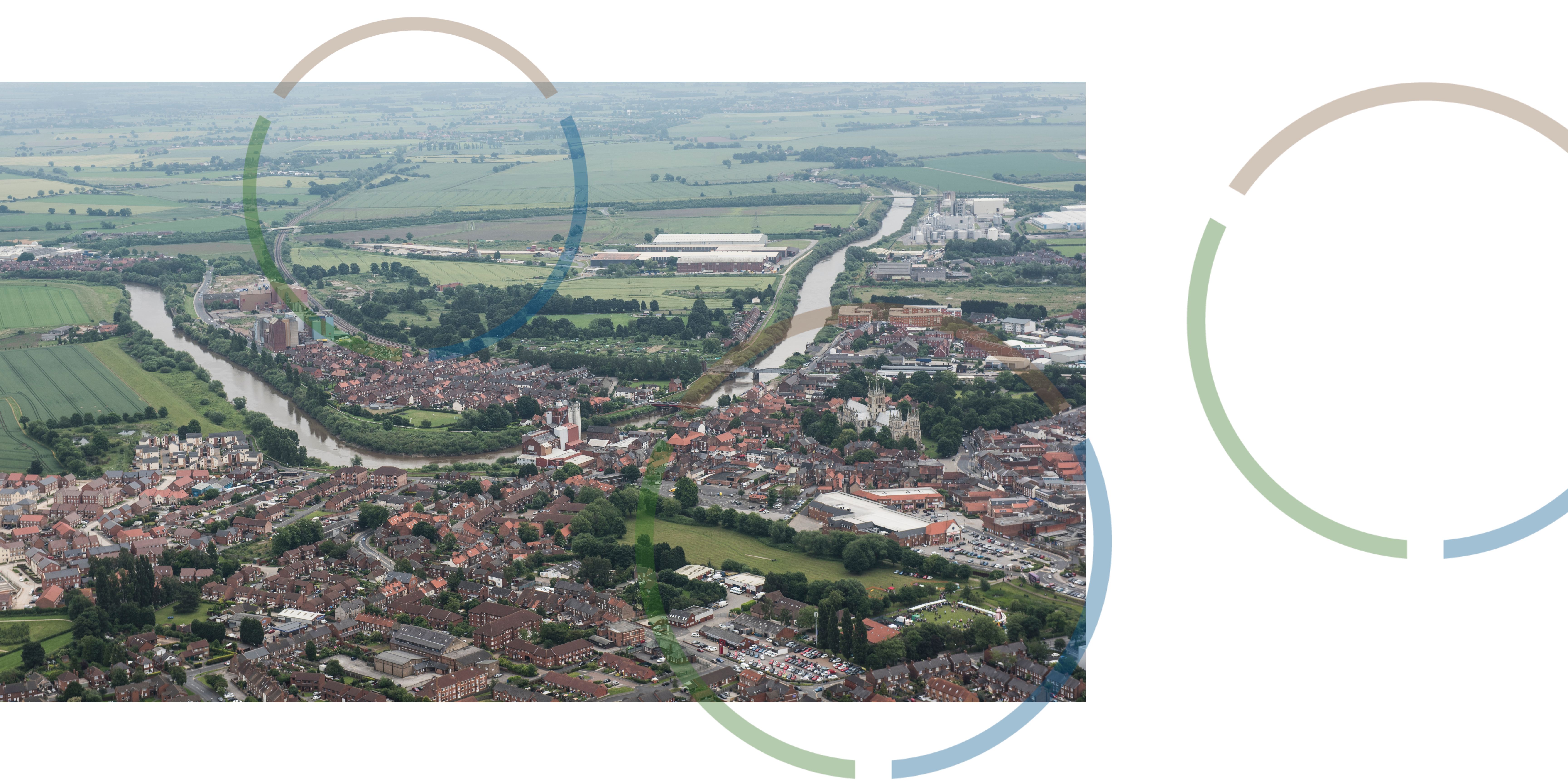 An aerial view of North Yorkshire.