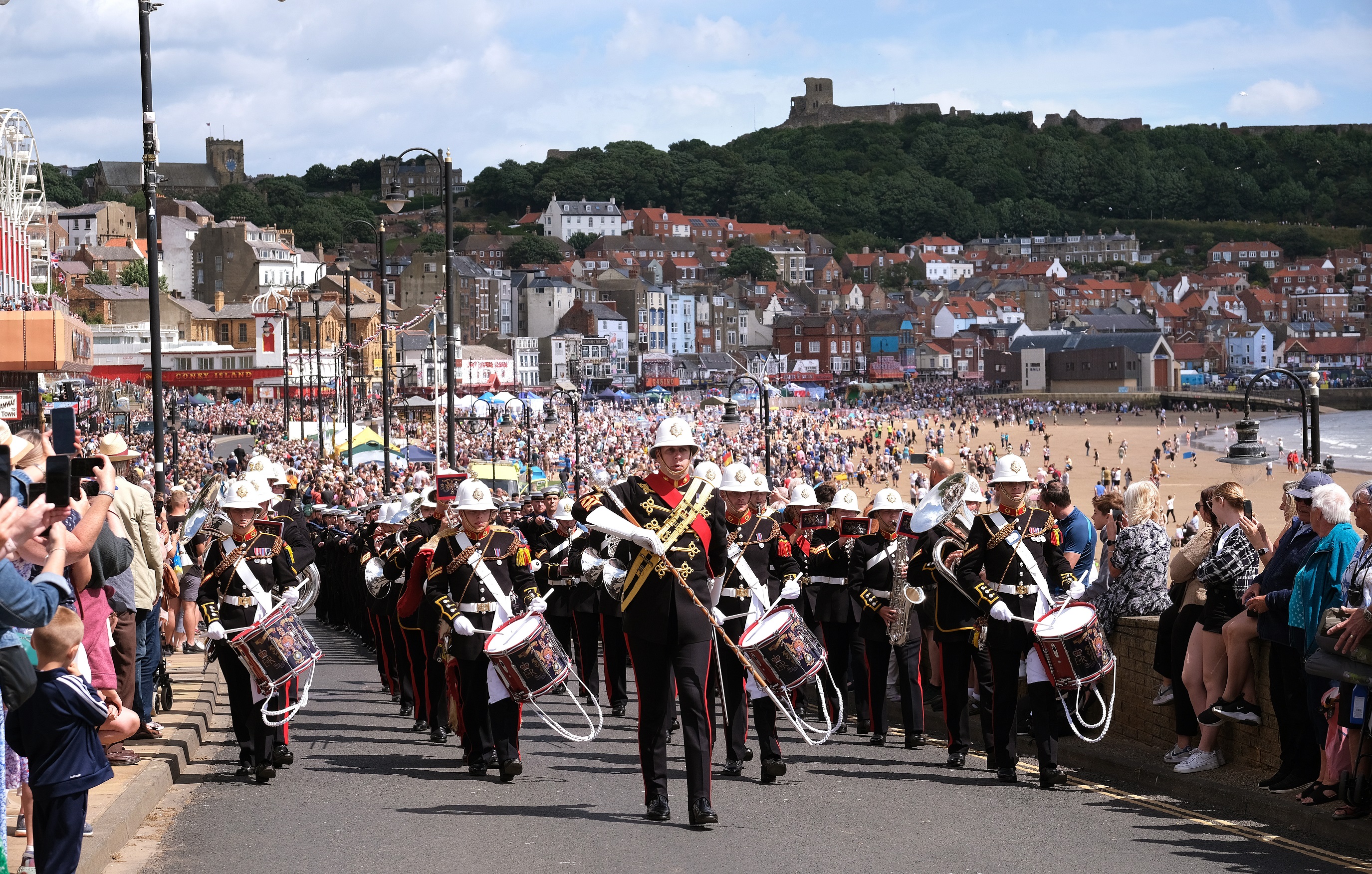 A marching band at Armed Forces Day