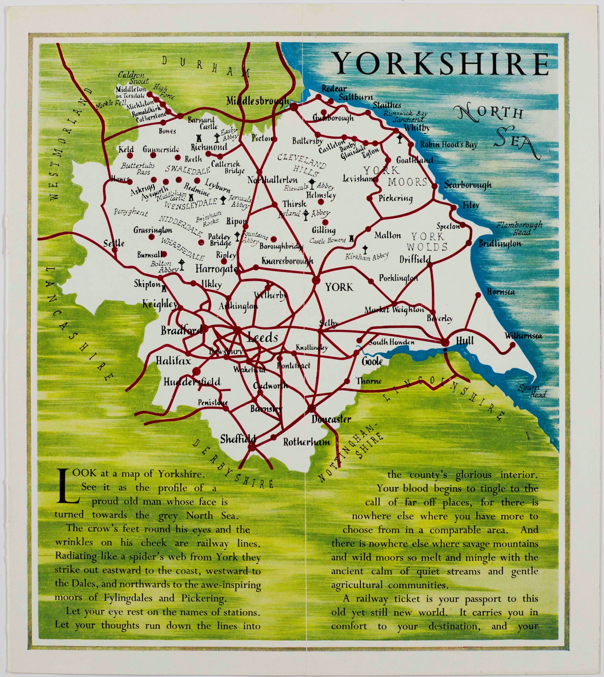 A British Railways Brochure for Yorkshire (from the 20th century)