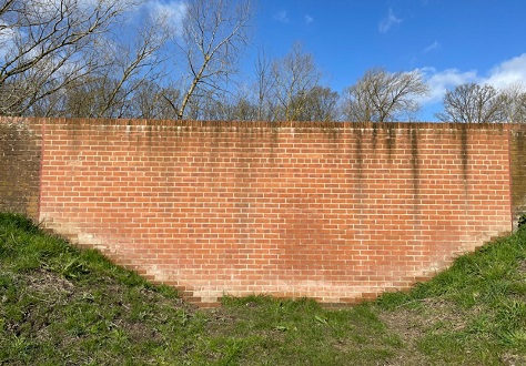 Wallgate flood wall after being repaired