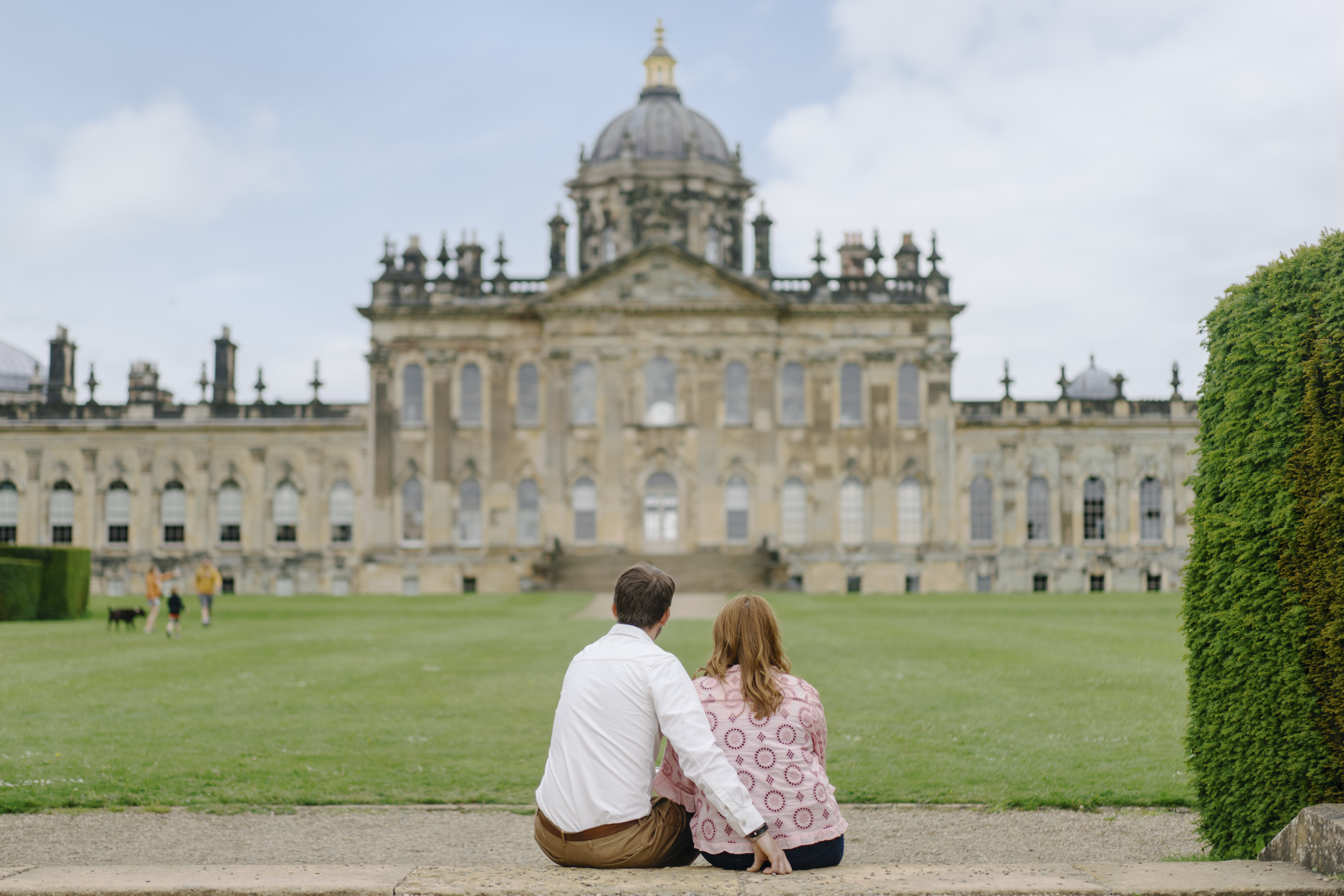 Two people at Castle Howard