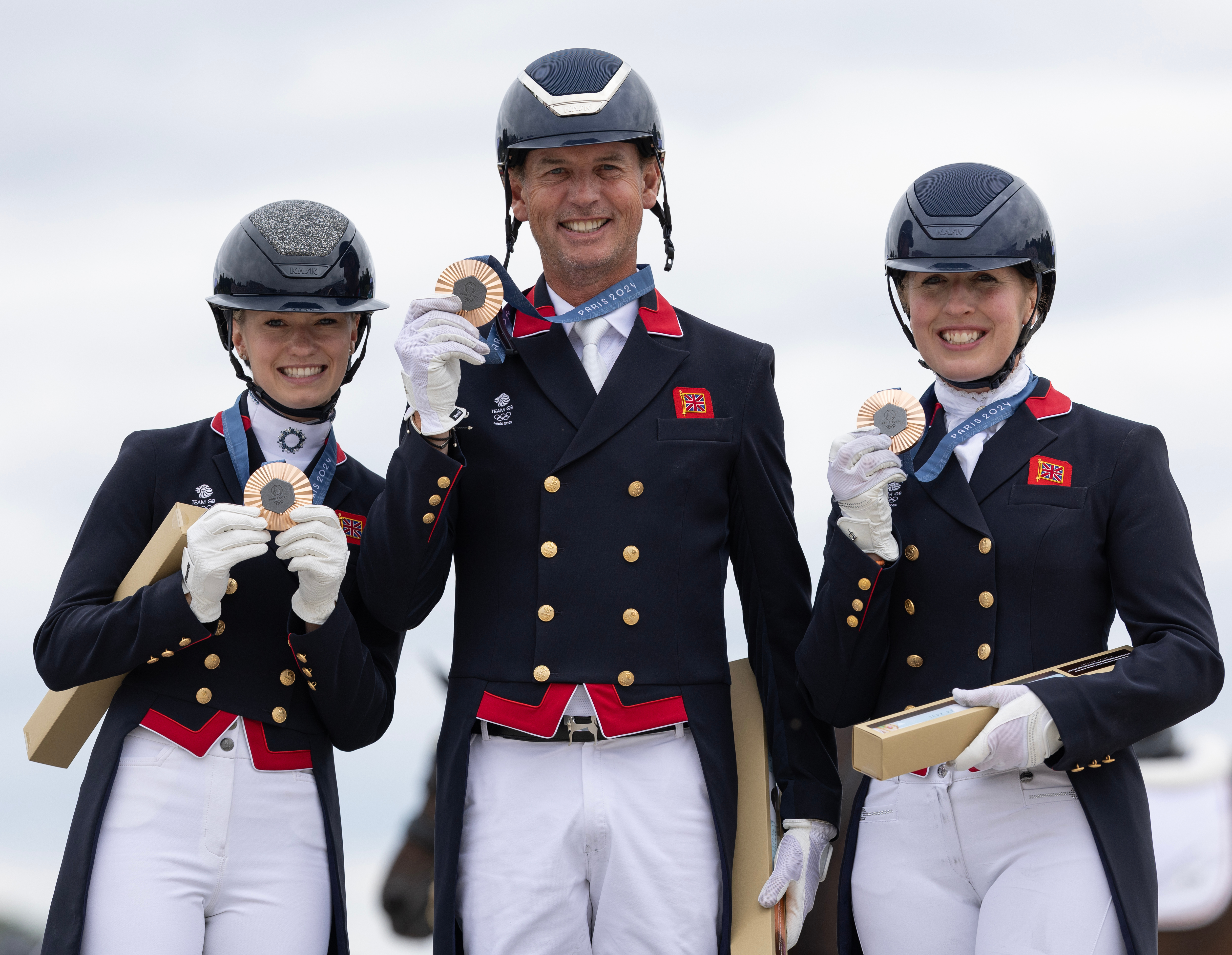 Lottie with her team who won equestrian bronze