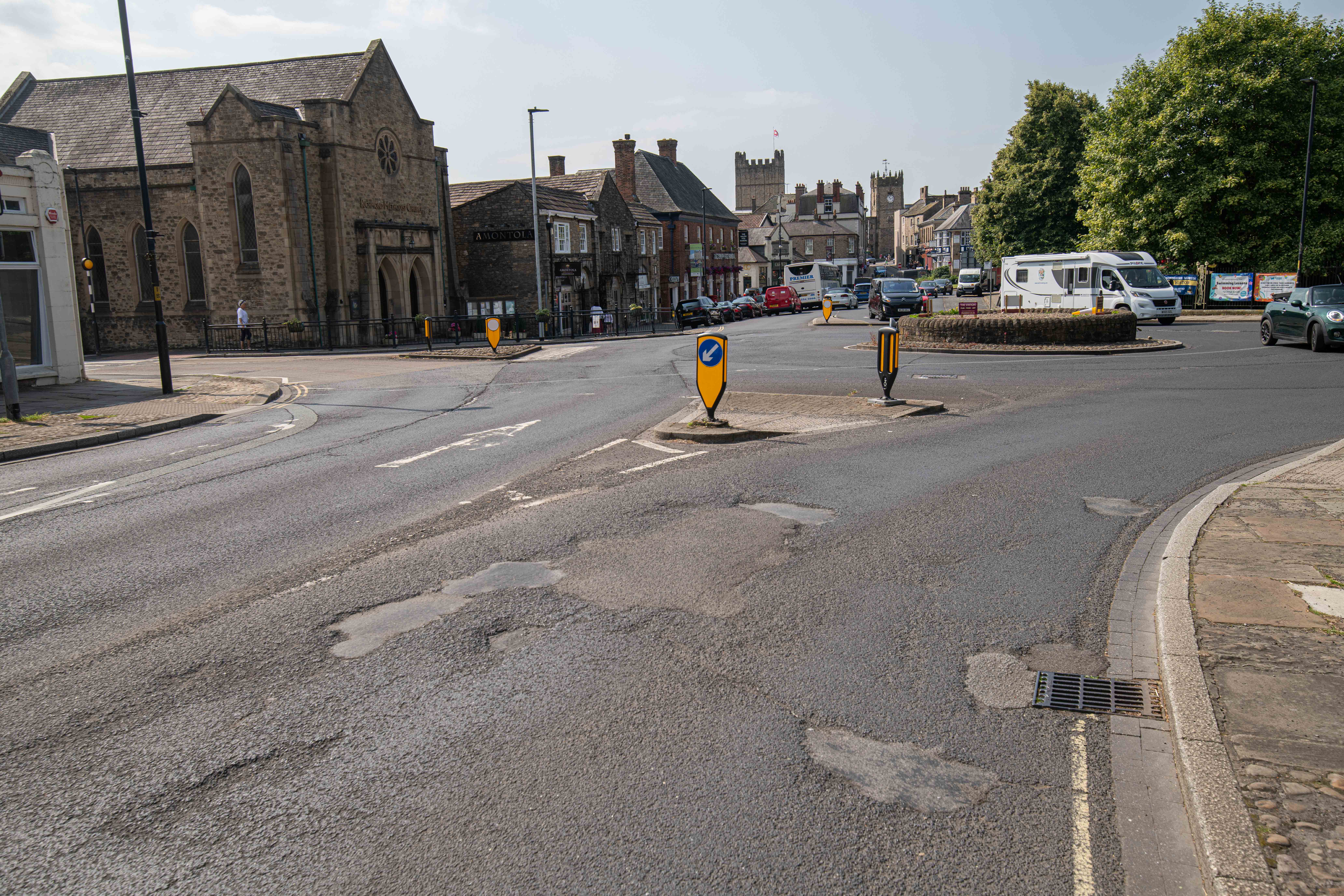 The roundabout with Dundas Street and Lidl in Richmond is on the route where a £500,000 road improvement scheme will take place.