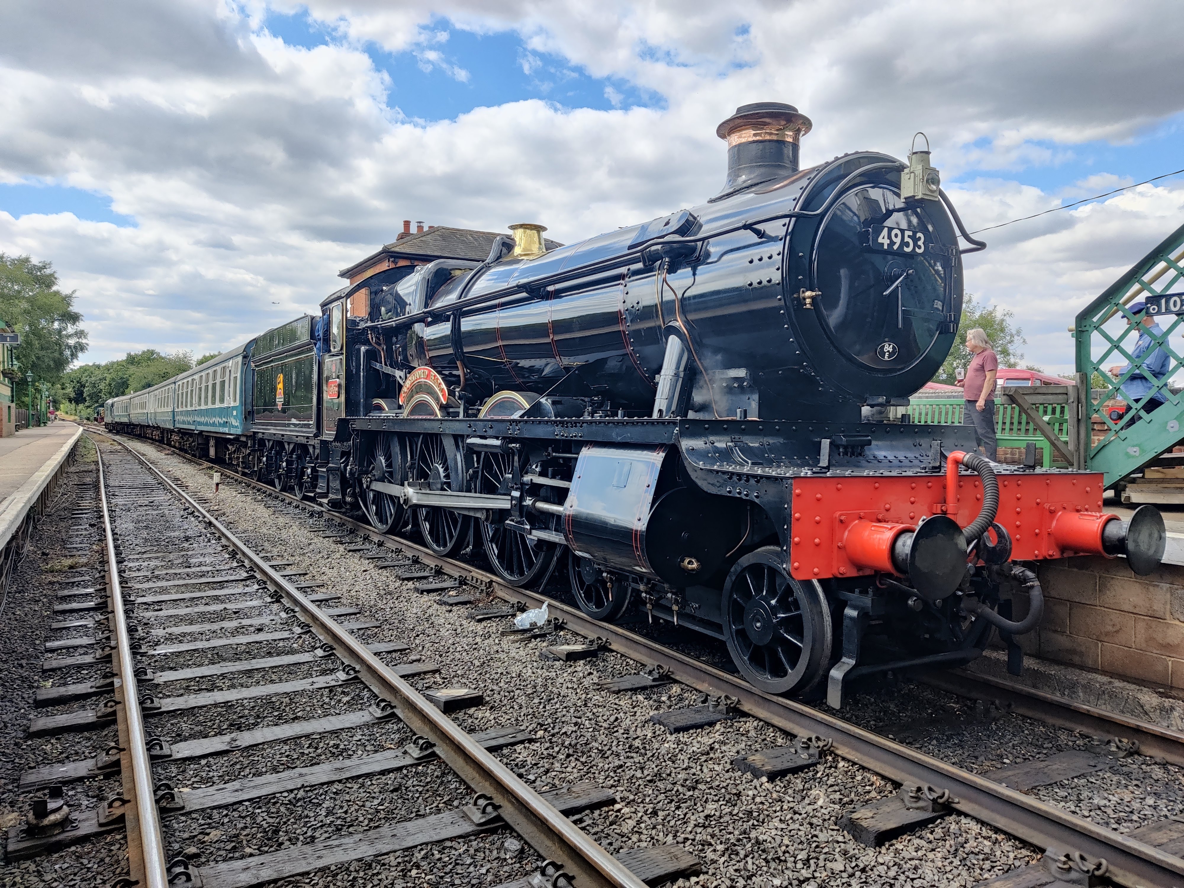 A steam train