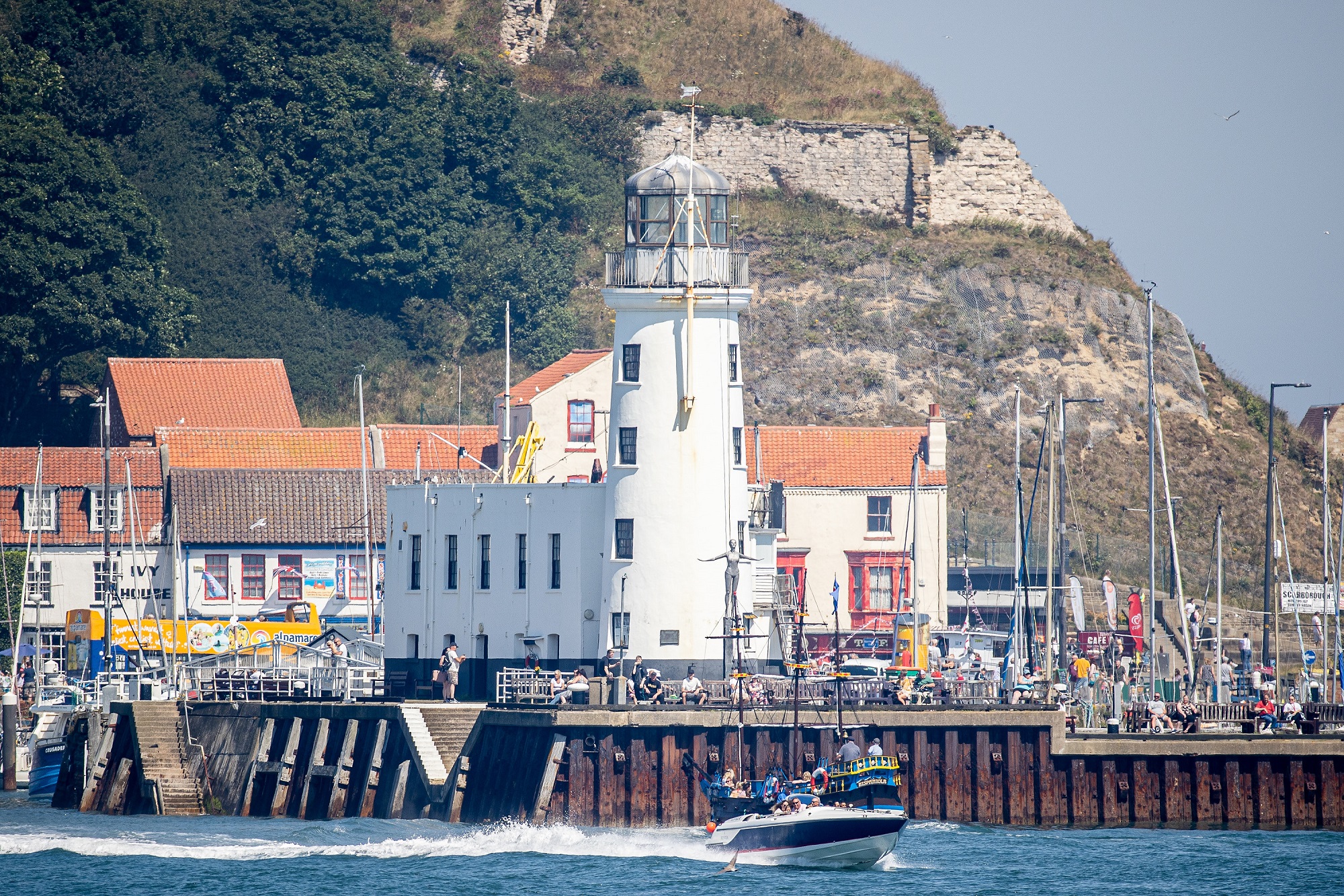 Scarborough lighthouse and pier