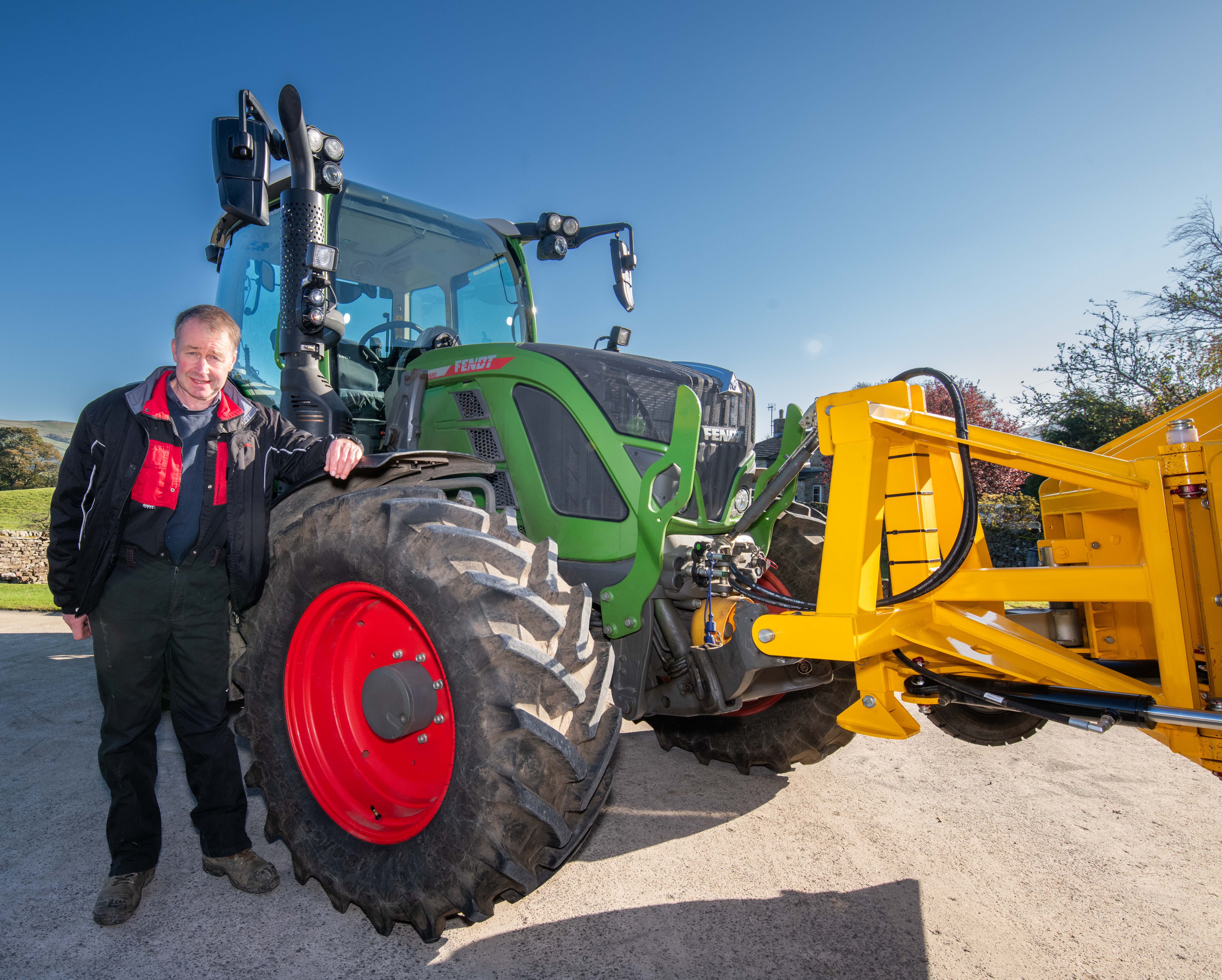 A farming contractor with his tractor