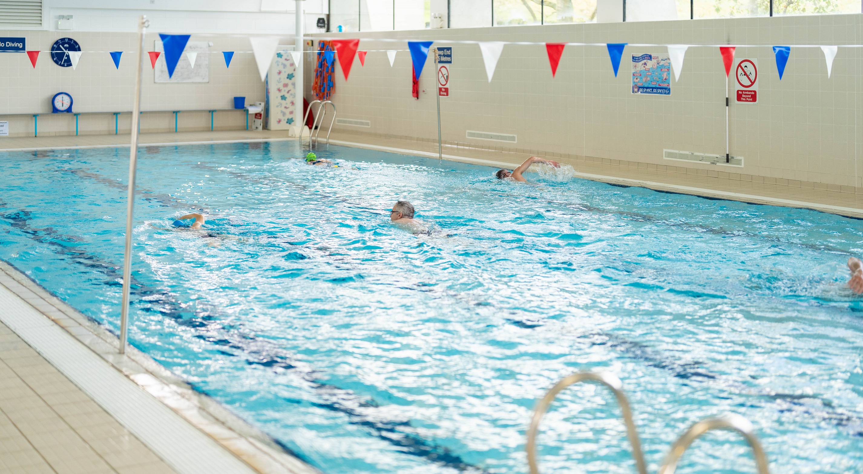 A swimmer in the pool at Pateley Bridge Leisure and Wellbeing Hub