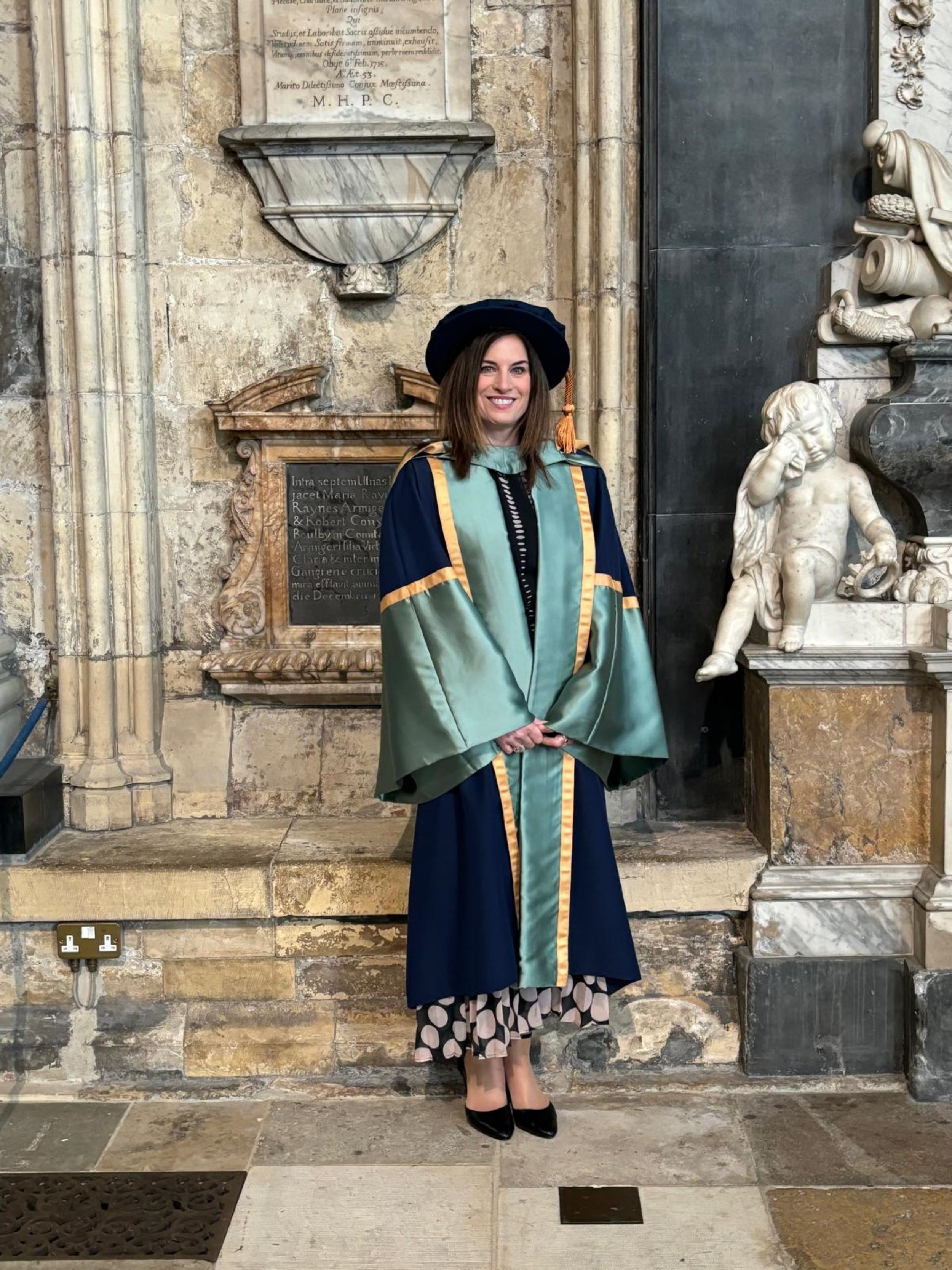 Sarah Fiori receiving her honorary degree