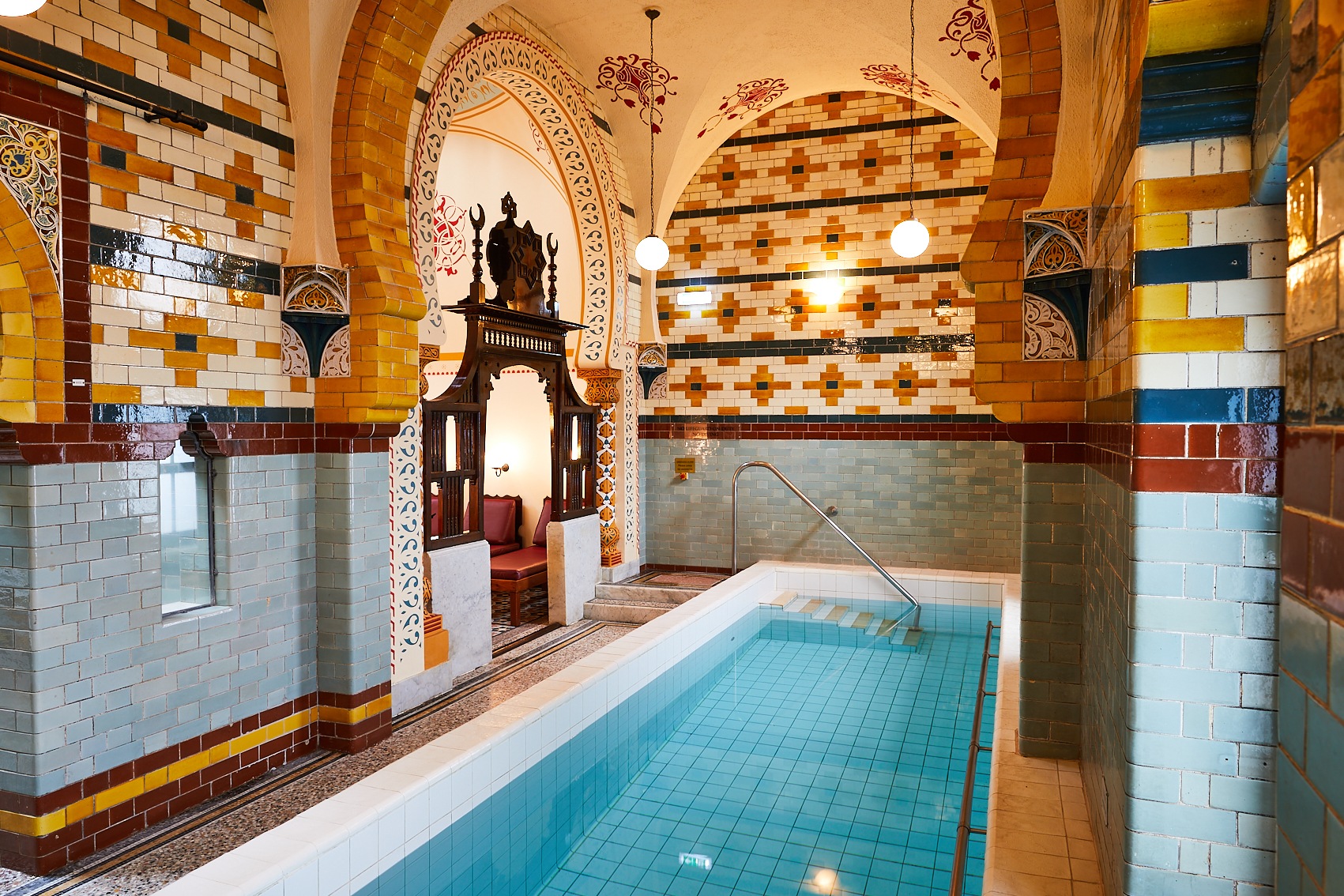 The plunge pool inside Harrogate Turkish Baths