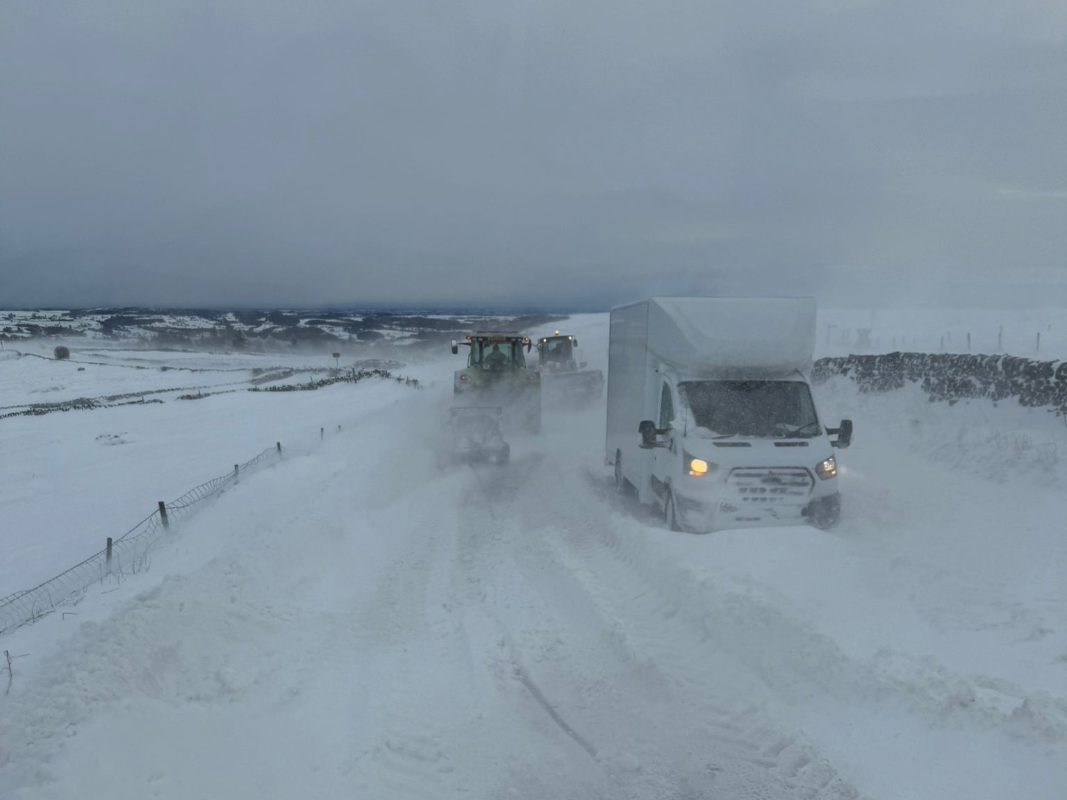 Greenhow Hill at Duck Street is among the roads to be closed. It has suffered from drifting snow which is making ploughing more difficult.