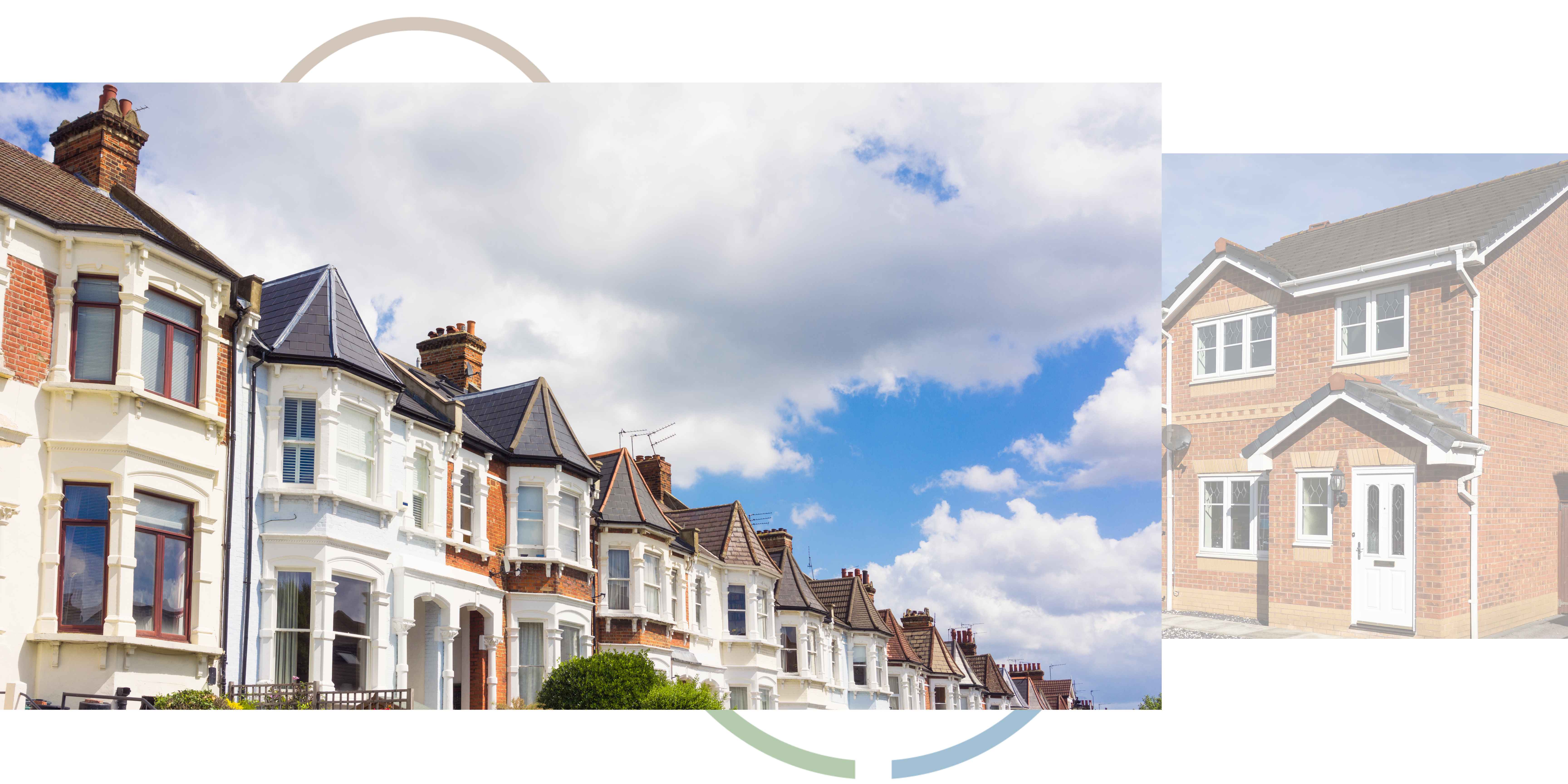 A terrace row of houses