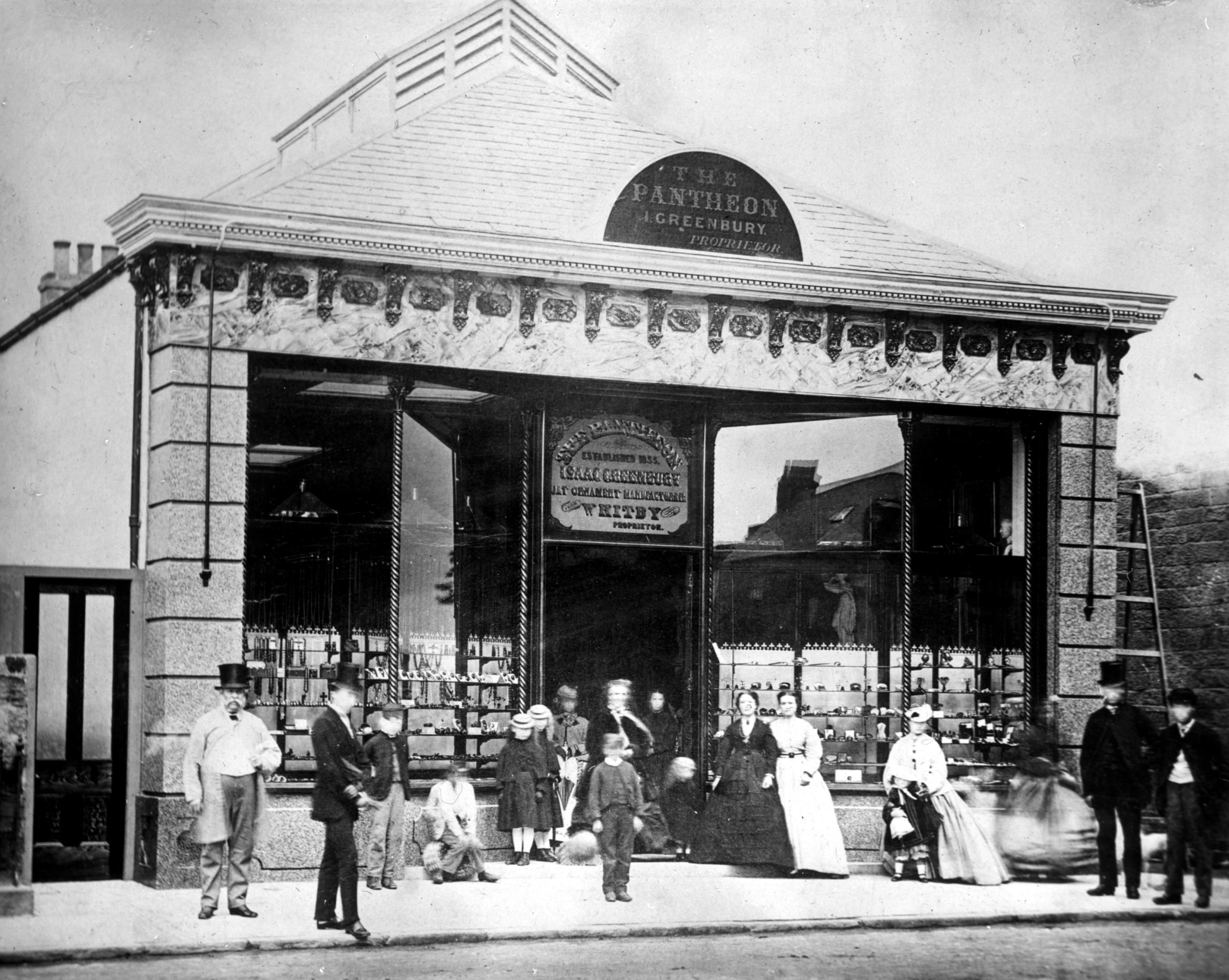 ‘The Pantheon’ in James St, Harrogate, 1870, established by Isaac Greenbury of Whitby. From the Bertram Unné photographic collection.