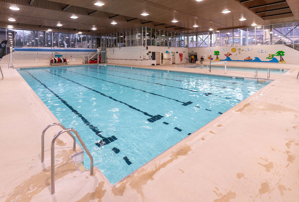 A view of the swimming pool at Richmond Leisure and Wellbeing Hub.