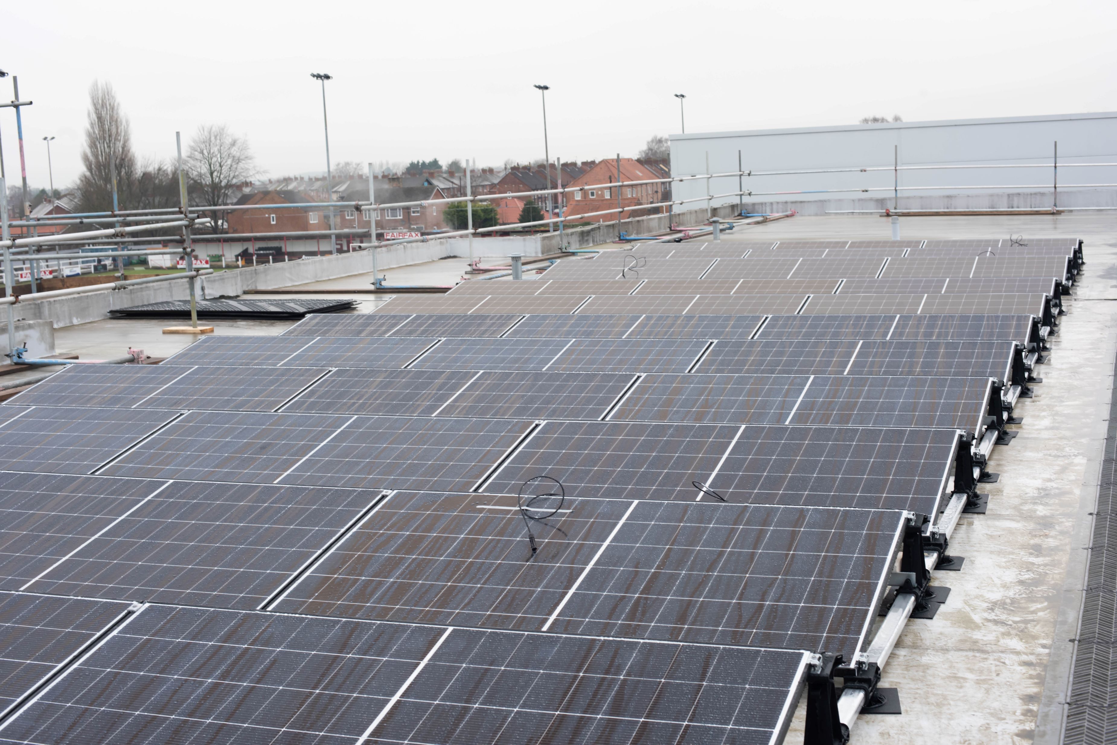 Solar panels at Active North Yorkshire Selby