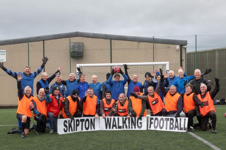 Members of Skipton Walking Football Club (SWFC) have welcomed the equipment saying it will not only “improve their sessions, but attract more players fostering further social interaction”.