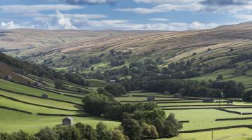  A scenic view of Swaledale in North Yorkshire
