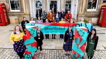 The Skipton Town Hall team celebrate Craven Museum being a finalist in the National Art Fund Museum of the Year 2024. (Picture credit: Stephen Garnett)   