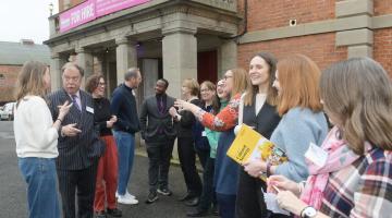  North Yorkshire Council’s executive member for arts and culture, Cllr Simon Myers, second left, with representatives from the authority and the creative and cultural sector outside the Milton Rooms in Malton ahead of the launch of the new cultural strategy for the county.   