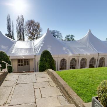 Beautiful marquee set up for a wedding ceremony.