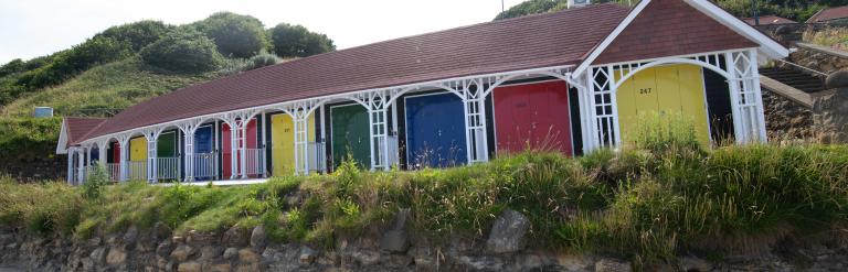 Beach huts in Scarborough